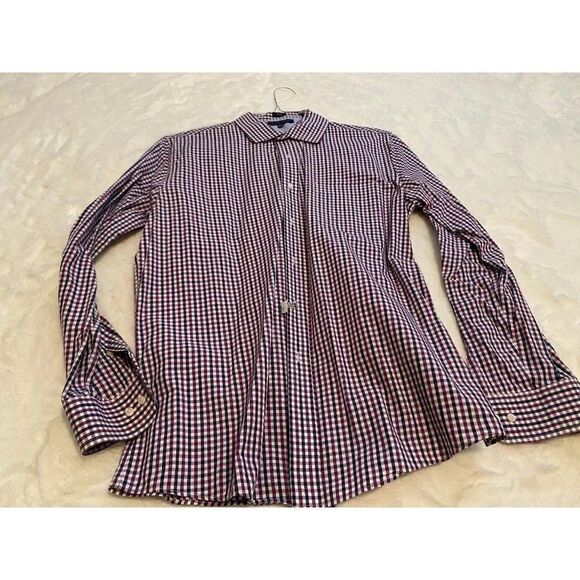 Tommy Hilfiger Men's 16 1/2 Long Sleeve Button Down Collared Plaid Shirt 34-35 - Picture 1 of 6